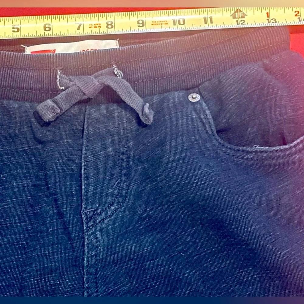 Levi’s Denim Jogger Jeans Girls Medium 10-12 Dark Wash Pull On Stretch Soft Y2K